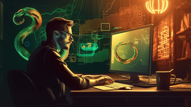 A developer working on a Python program.