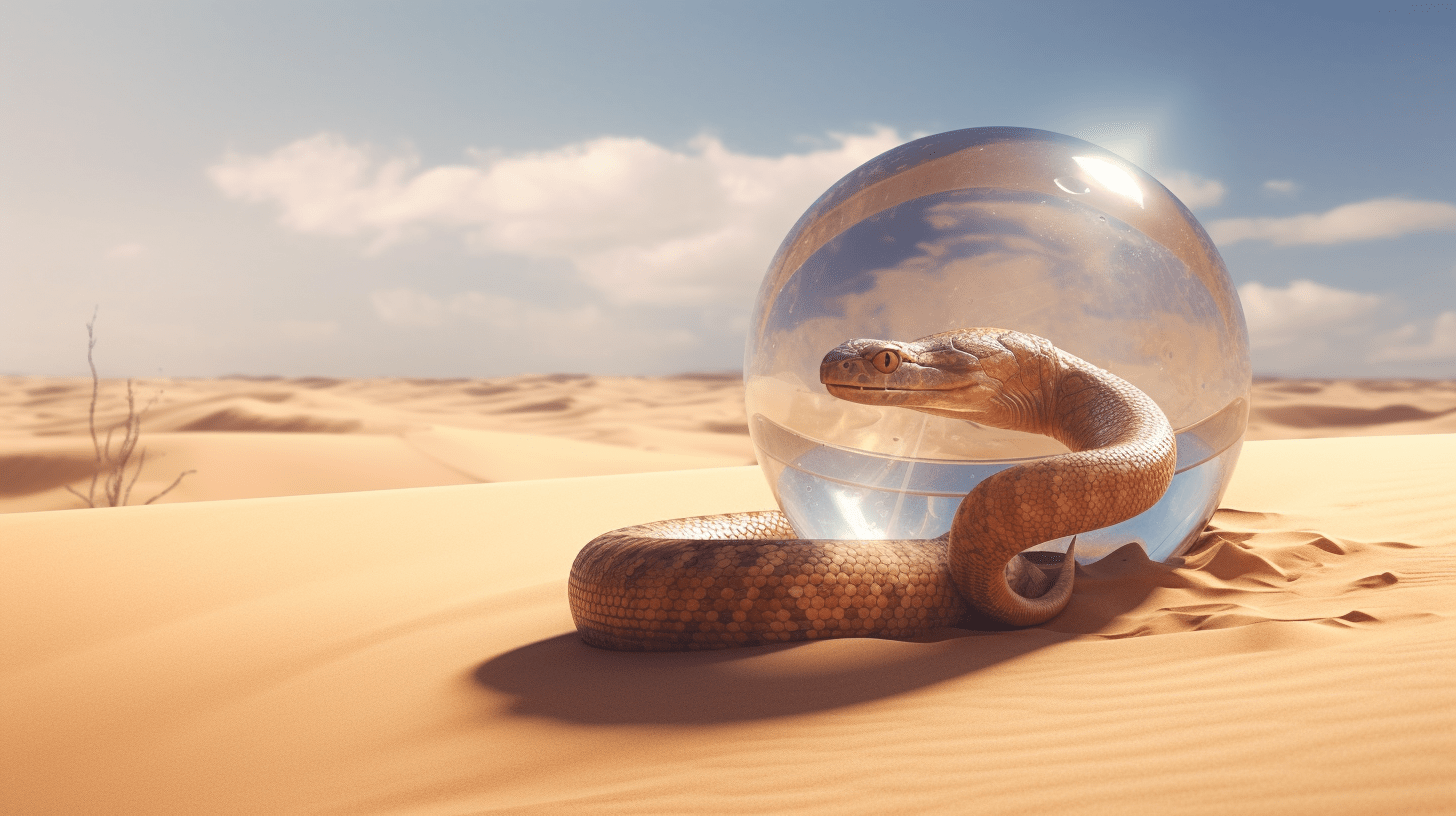 Python and NoneType represented by a crystal ball.