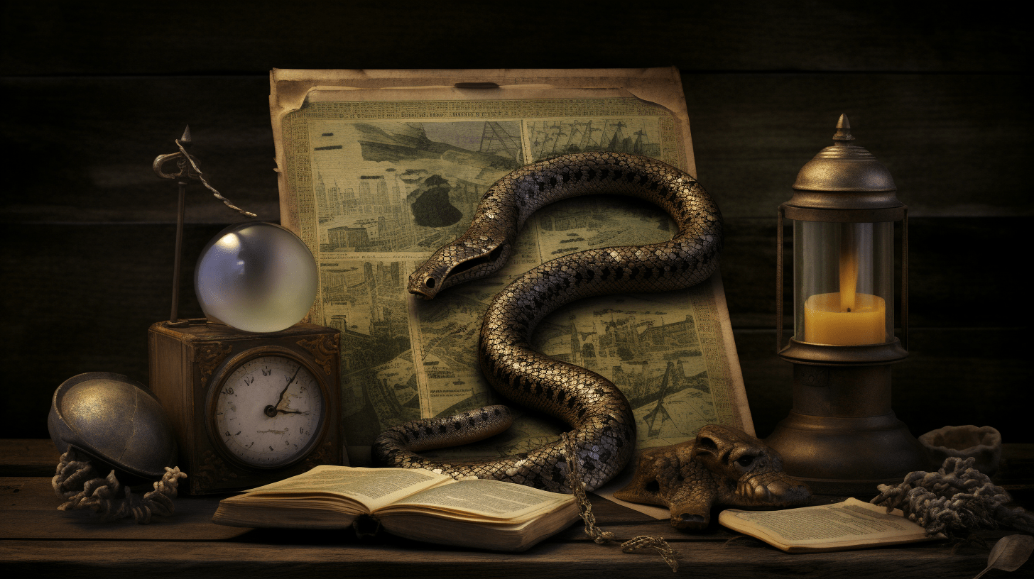 Python programming concepts represented by a python snake.