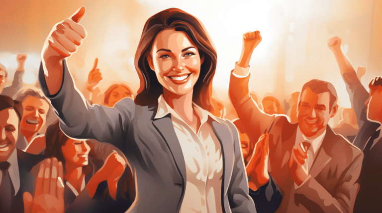Representation of positive public relations in marketing.