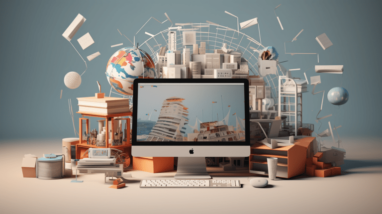 Computer processing Big Data from various sources.