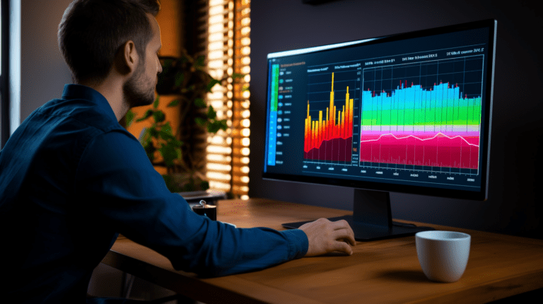 Data analyst studying business performance.
