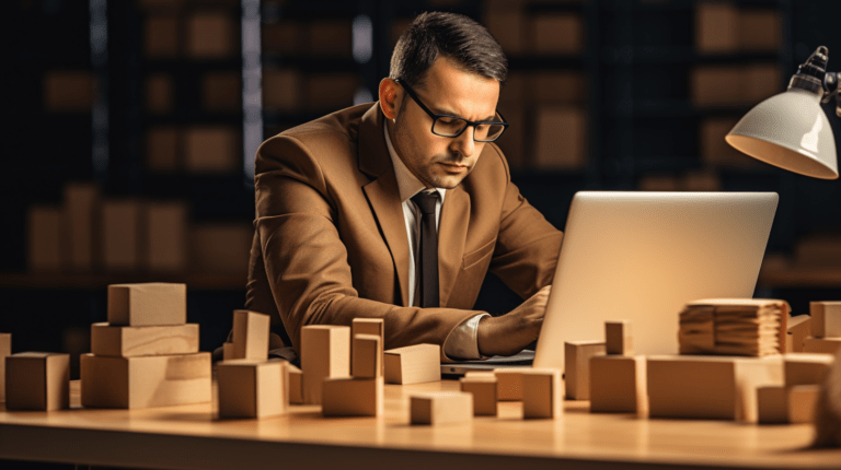 A business person analyzing unit economics data.