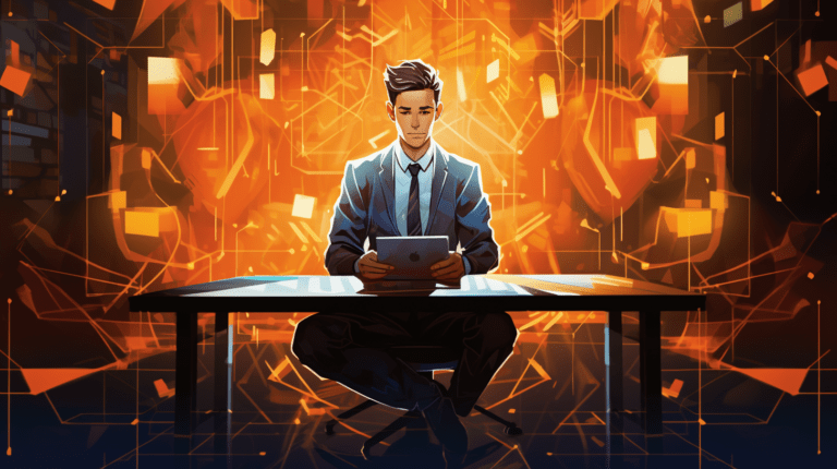 Business person analyzing data for KPIs.