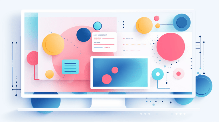 Abstract representation of a landing page design.