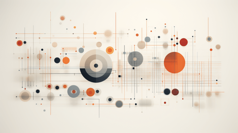 Abstract representation of a data analytics dashboard.