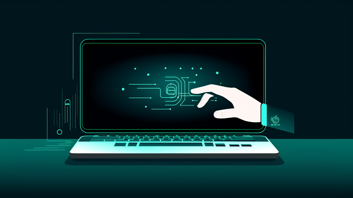 User interacting with a system interface via a graphical user interface.