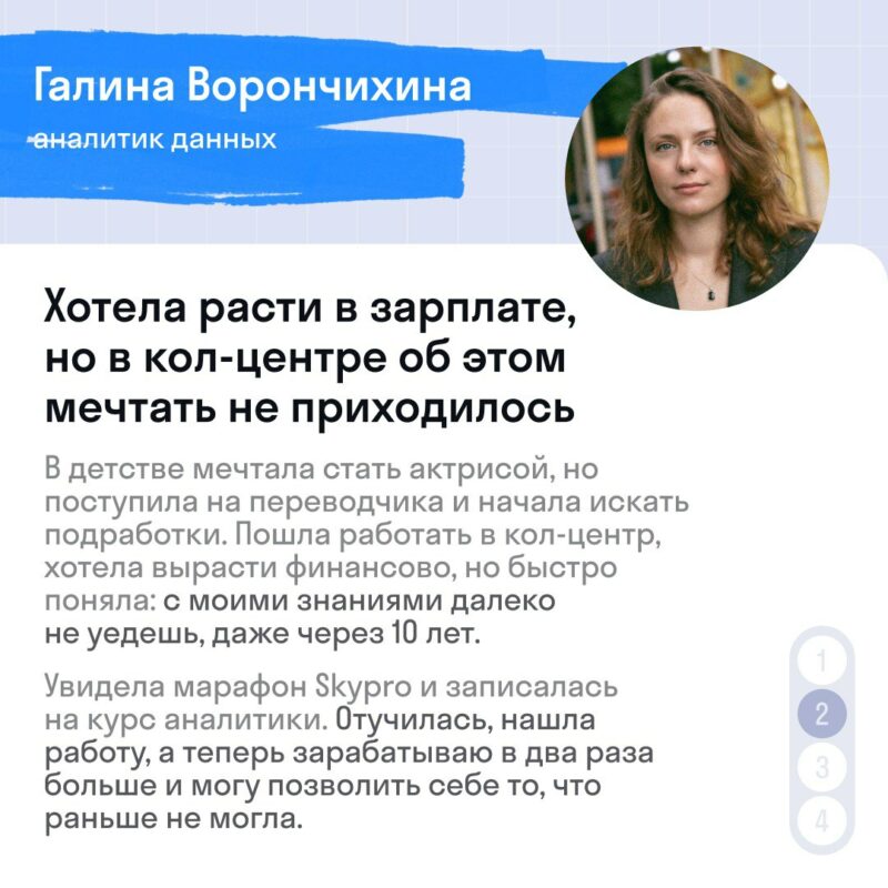 Галина Ворончихина - аналитик данных
