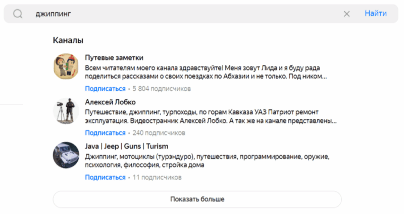 Каналы