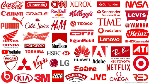 красные логотипы компаний