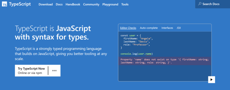 интерфейс TypeScrypt