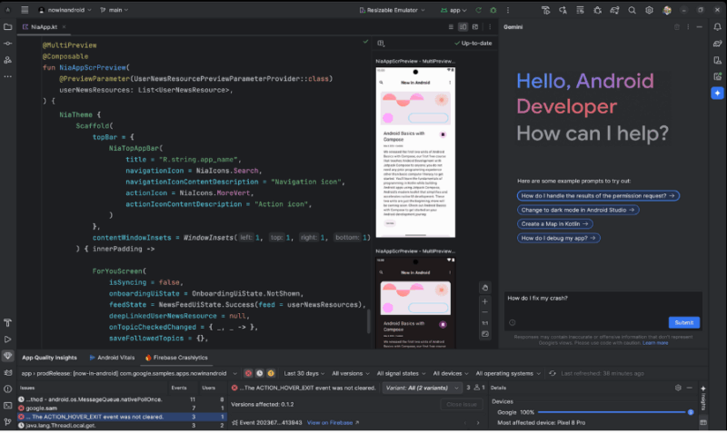 интерфейс Android Studio