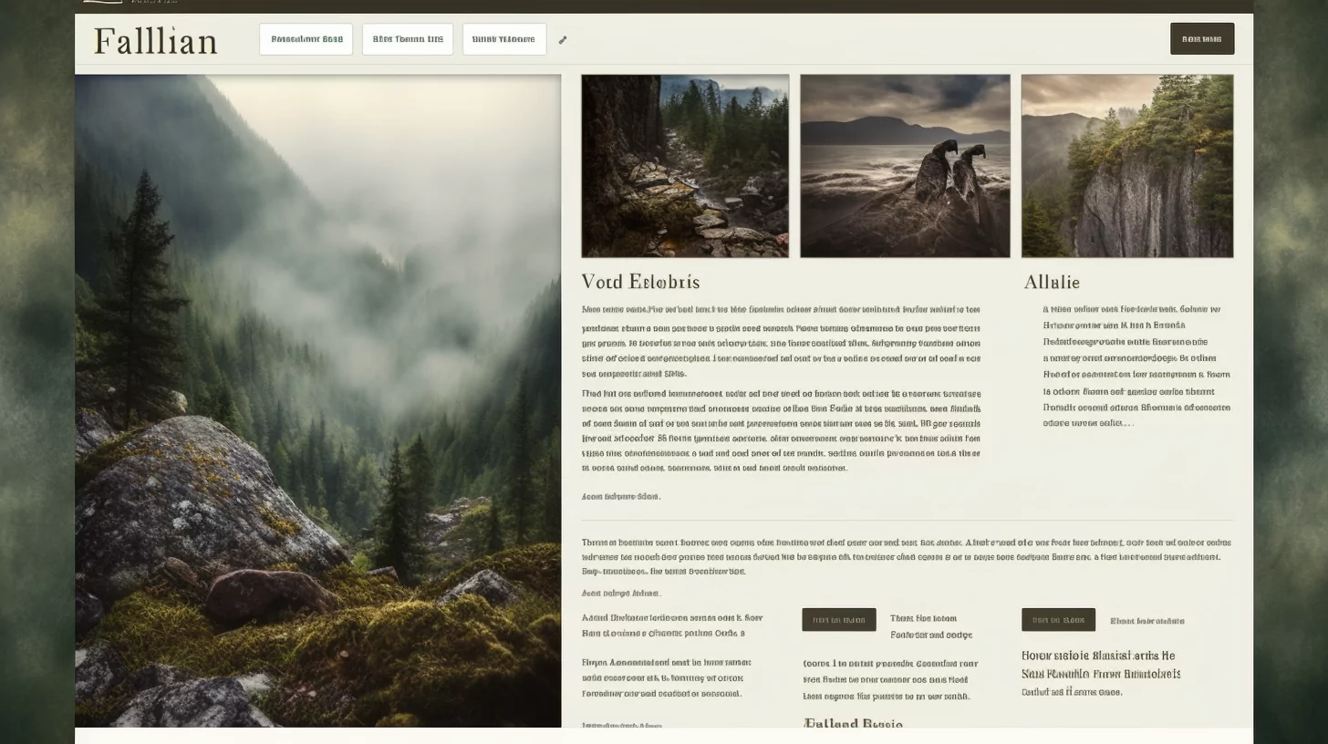 Website with fixed sidebar menu