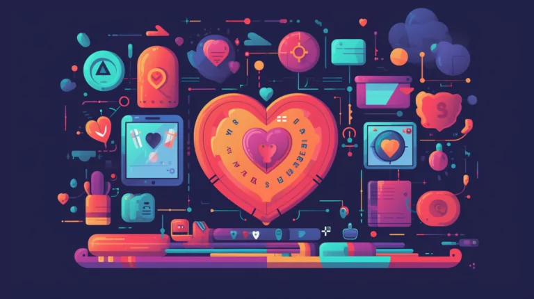Computer screen displaying animated icons