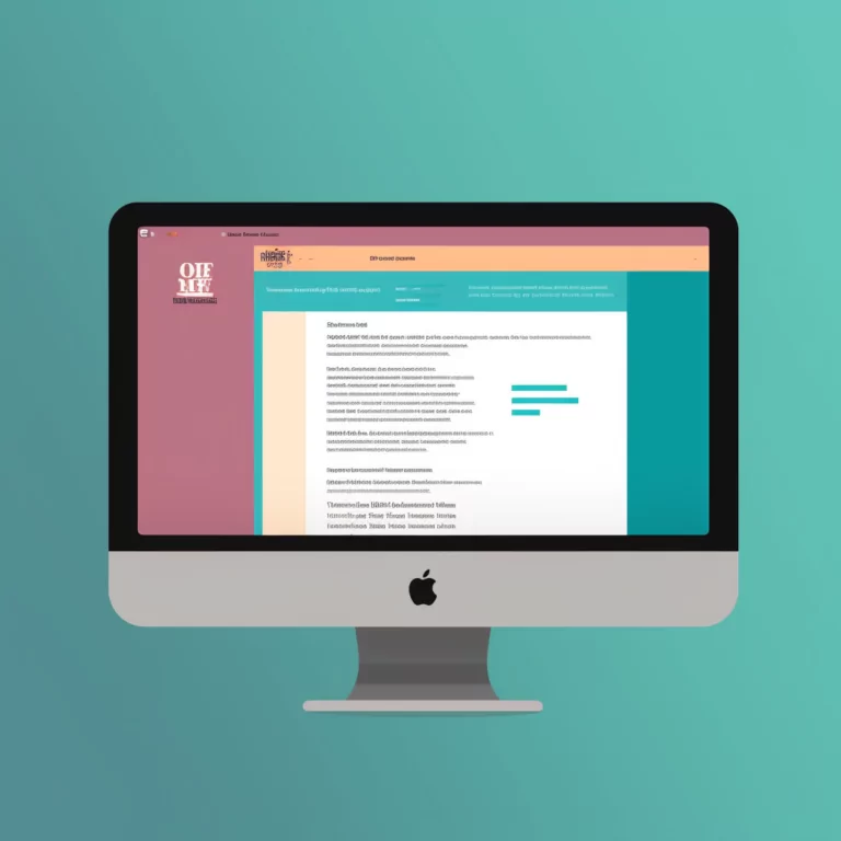 Computer screen with a simple HTML webpage