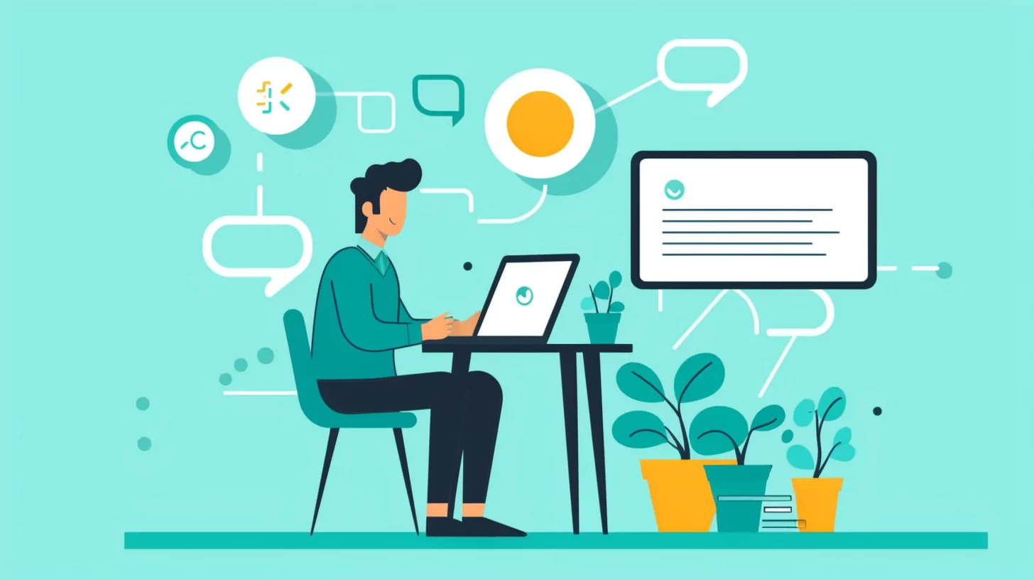 Person creating an online chat for their website