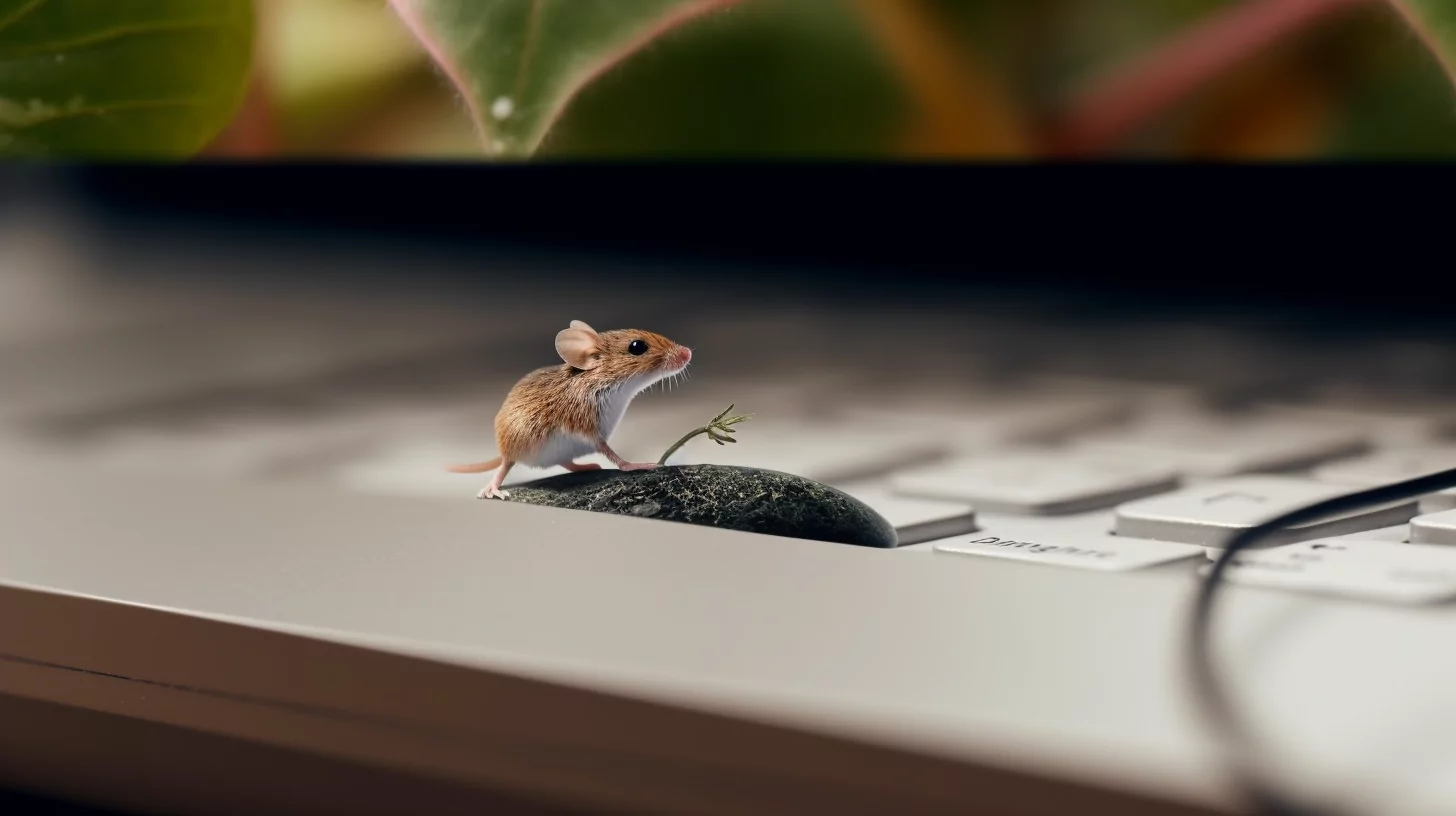 Cursor hovering over an image, triggering animation