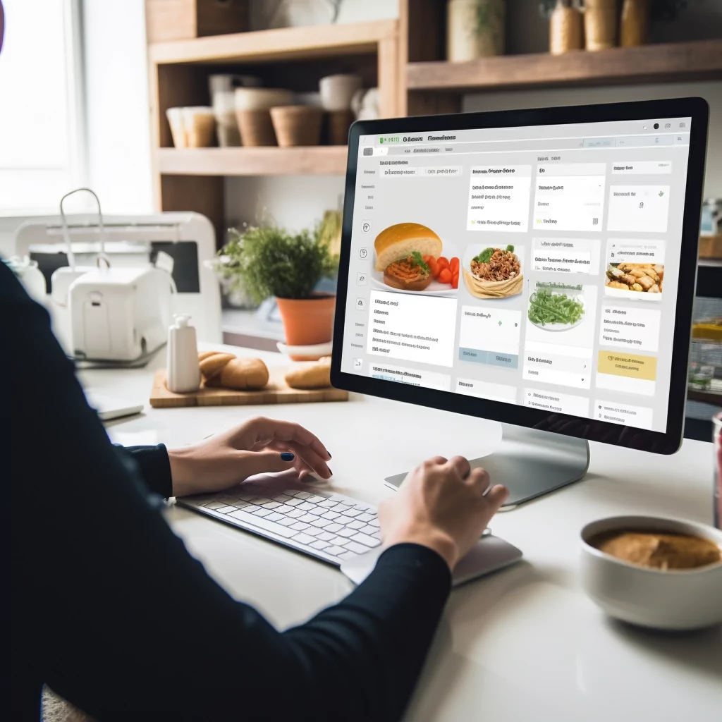 Tester working on a food ordering web application