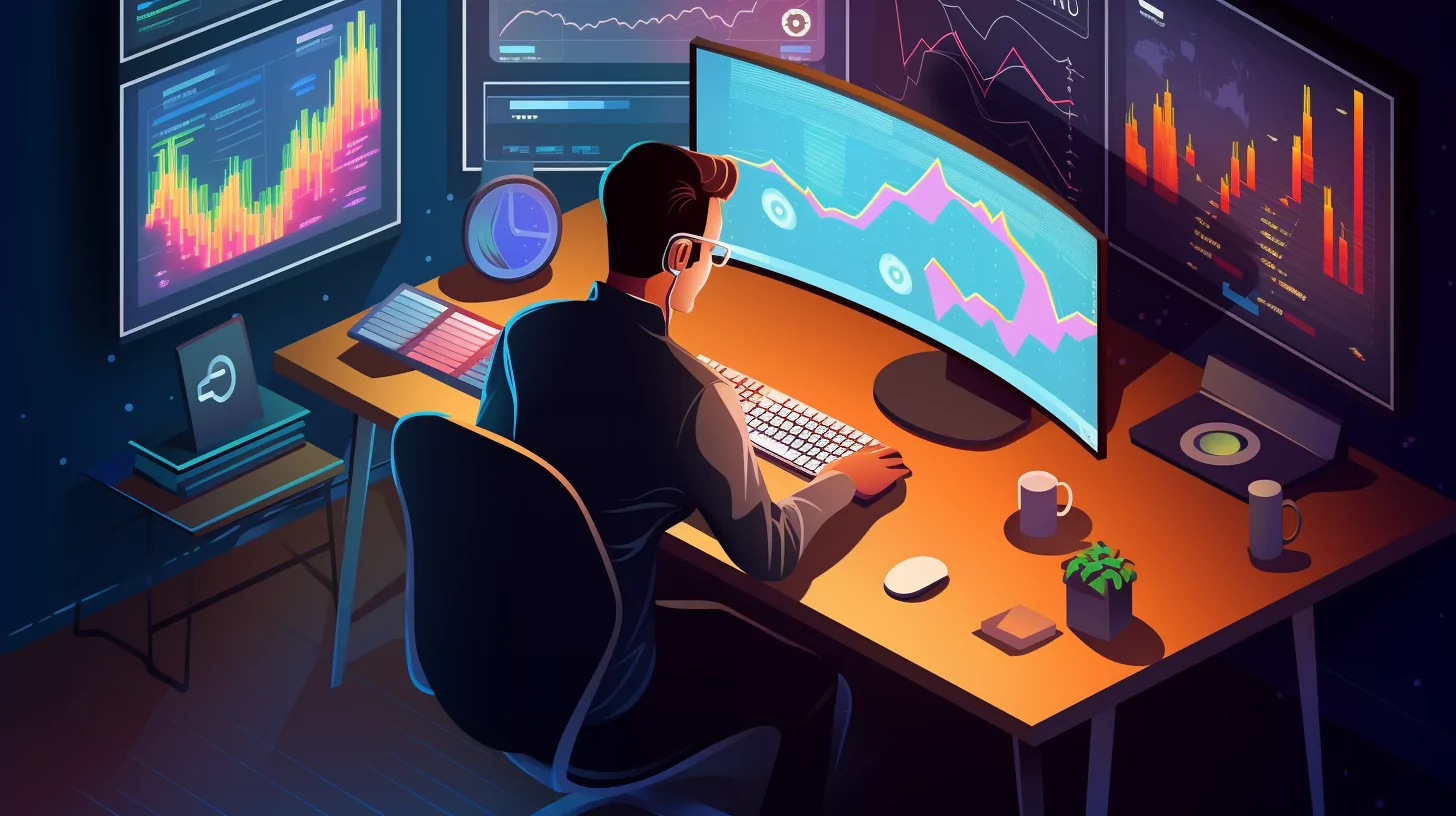 A data analyst at work.