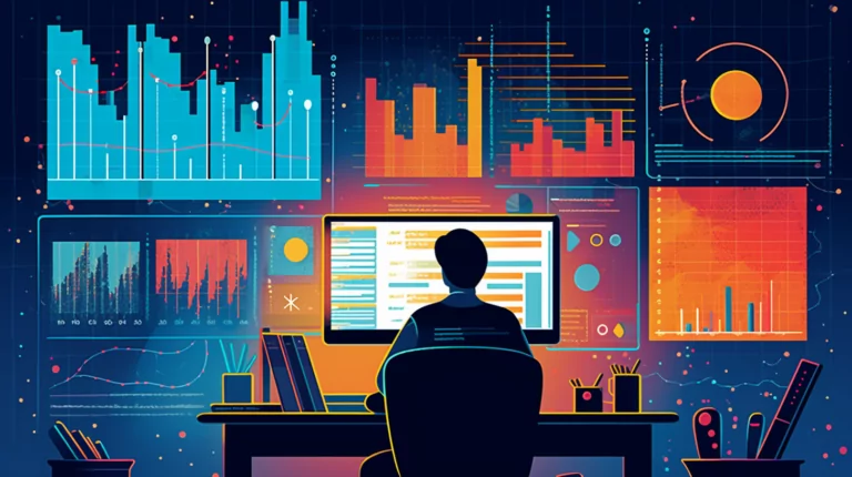 Data analyst at work.