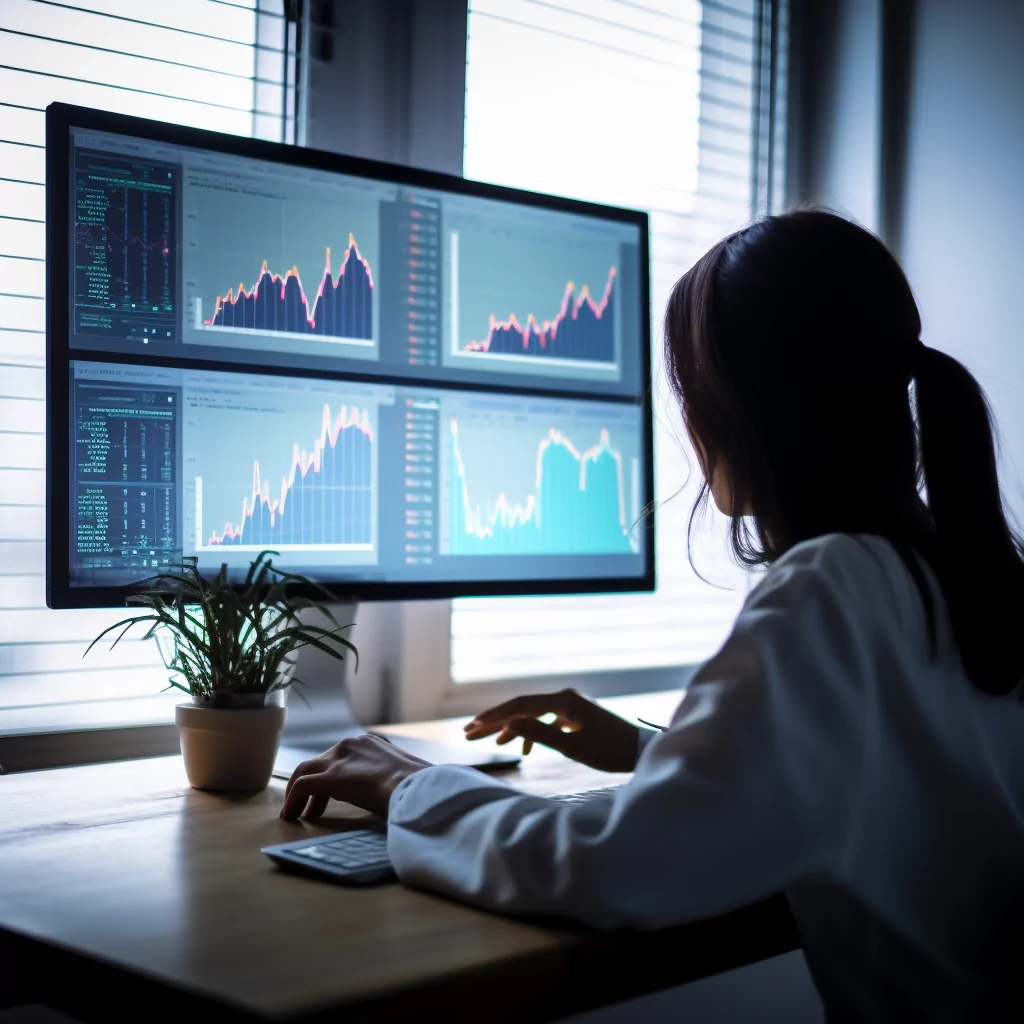 Data analyst using statistical methods