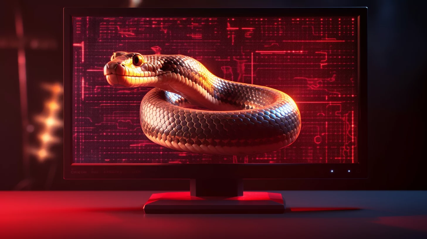 Python script running with a security warning.